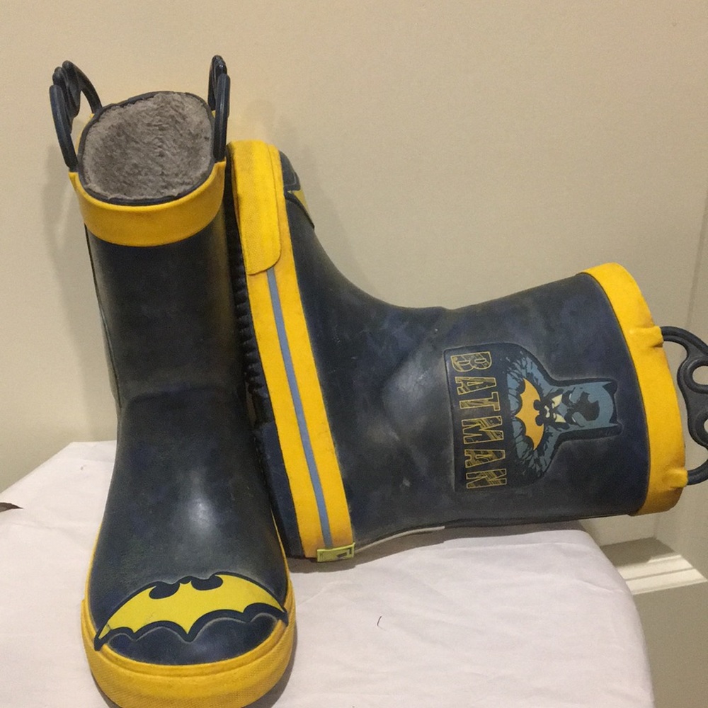 Western Chief Batman Rubber slip on Rain Boots kids Size 9/10